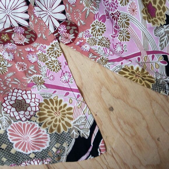 Vintage Mui Loco Abstract Geometric Floral Rayon Disco Shirt - Picture 9 of 9